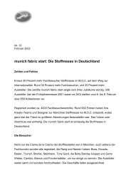 munich fabric start: Die Stoffmesse in Deutschland - CDH