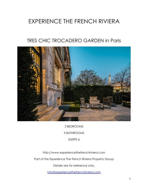 Tres Chic Trocadero Garden - Paris