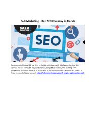 Salk Marketing – Best SEO Company in Florida