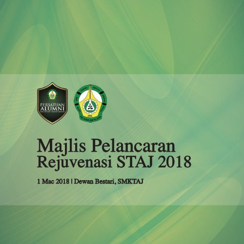 Buku Aturcara Majlis Pelancaran Rejuvenasi STAJ 2018