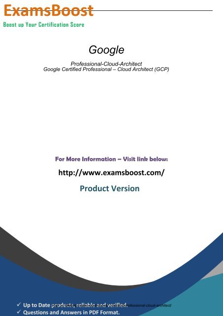 Google Professional-Cloud-Architect Exams Study Guides 2018