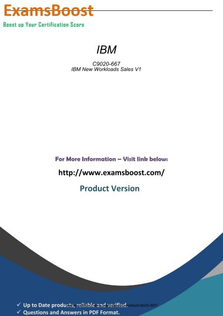 IBM C9020-667 Latest Certification Tests 2018