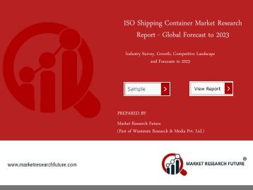 ISO Shipping Container Market Research Report – Forecast To 2023