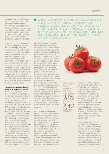 Revista Ro.aliment editia 8 - revista specialistilor din industria alimentar9