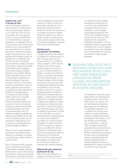 Revista Ro.aliment editia 8 - revista specialistilor din industria alimentar9