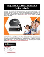 Buy Dish TV New Connection Online in India