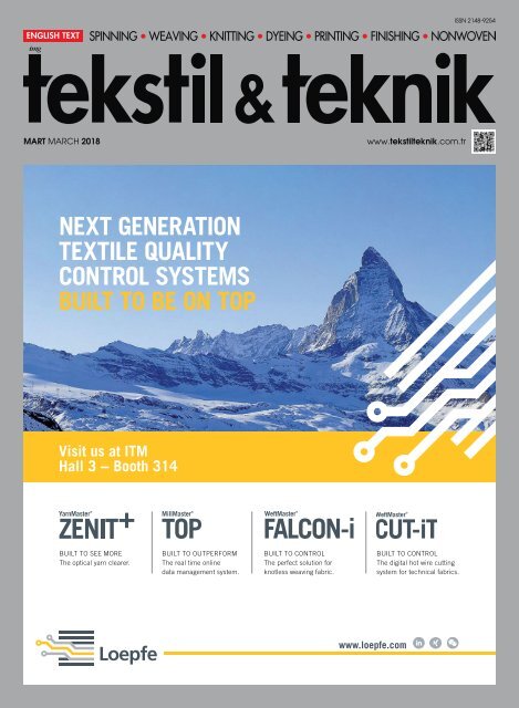 Tekstil Teknik Dergisi Mart 2018 Sayısı