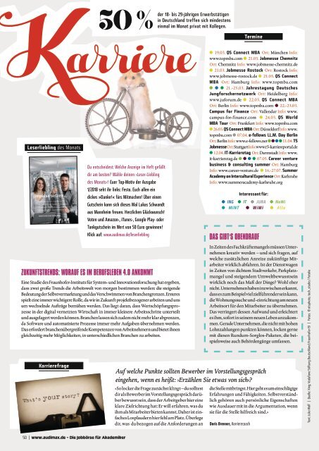 audimax ING. 4/2018 - Karrieremagazin für Ingenieure