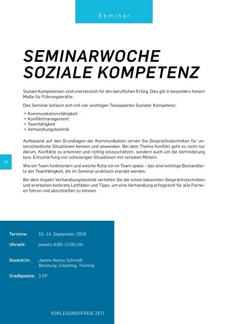 Programm Sommersemester 2018 - Competence & Career Center Hochschule RheinMain