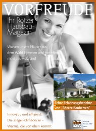 Vorfreude - Ihr Rötzer Hausbau-Magazin 2018