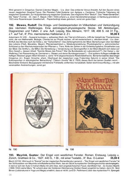 Occulta-Antiquariats-Katalog 3