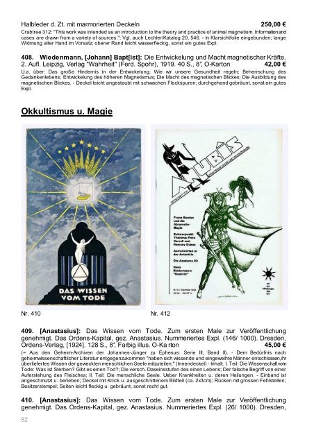 Occulta-Antiquariats-Katalog 3