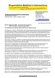 Bürgerinitiative Mobilfunk in Kleinmachnow - Bürger für gute ...