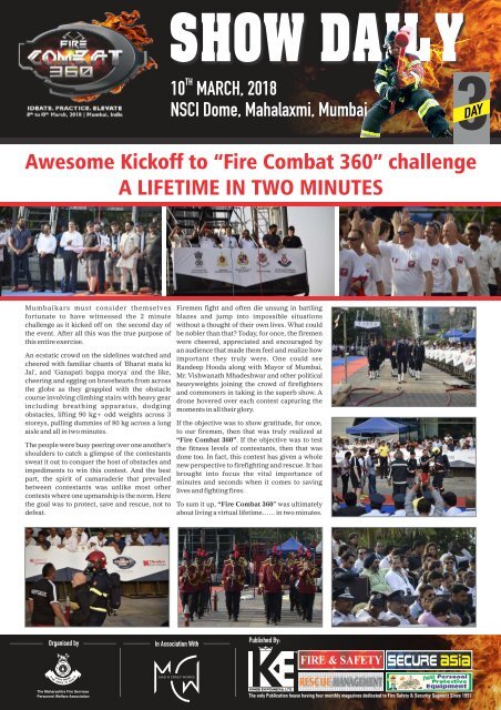 Fire Combat Show Daily (Day 3) By Kings Fire Safety Magazines