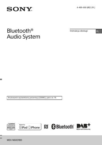 Sony MEX-N6001BD - MEX-N6001BD Consignes dâutilisation Polonais