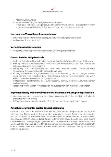 FPÖ-ÖVP Regierungsprogramm 2017-2022