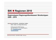 BIK Regionen 2010 - BIK Aschpurwis und Behrens GmbH