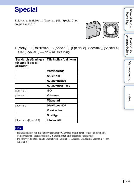 Sony NEX-C3D - NEX-C3D Consignes d&rsquo;utilisation Su&eacute;dois