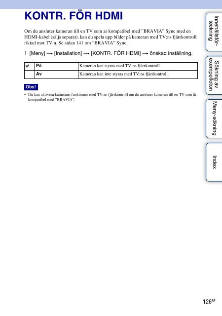 Sony NEX-C3D - NEX-C3D Consignes d&rsquo;utilisation Su&eacute;dois