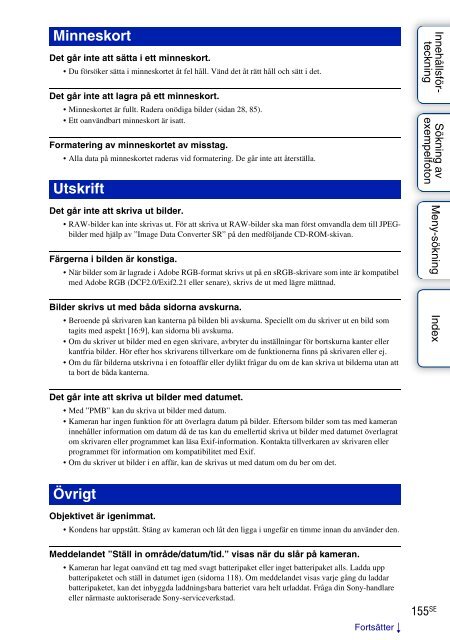 Sony NEX-C3D - NEX-C3D Consignes d&rsquo;utilisation Su&eacute;dois