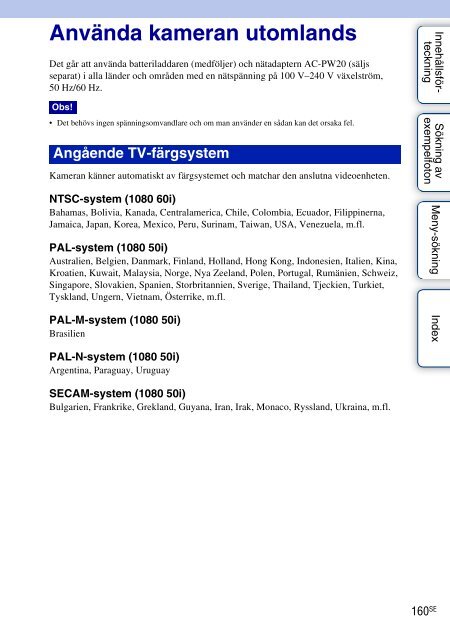 Sony NEX-C3D - NEX-C3D Consignes d&rsquo;utilisation Su&eacute;dois