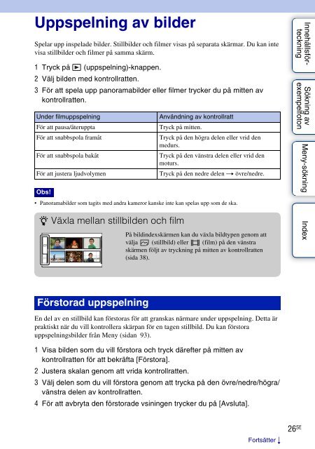 Sony NEX-C3D - NEX-C3D Consignes d&rsquo;utilisation Su&eacute;dois