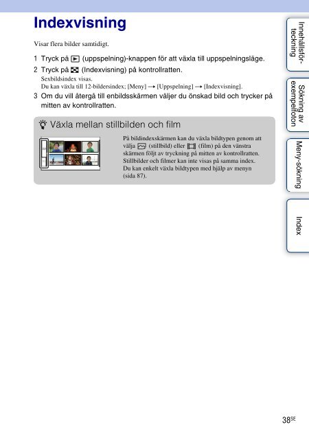 Sony NEX-C3D - NEX-C3D Consignes d&rsquo;utilisation Su&eacute;dois