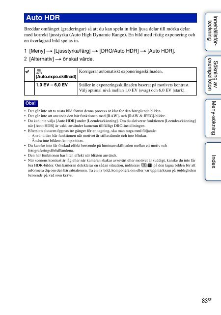 Sony NEX-C3D - NEX-C3D Consignes d&rsquo;utilisation Su&eacute;dois