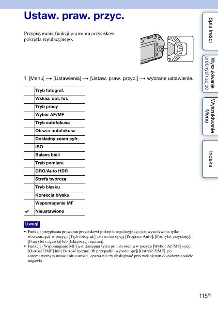 Sony NEX-C3D - NEX-C3D Consignes d&rsquo;utilisation Polonais