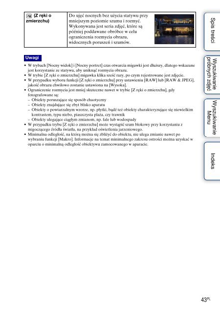 Sony NEX-C3D - NEX-C3D Consignes d&rsquo;utilisation Polonais