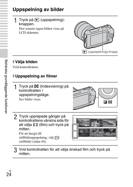 Sony NEX-C3D - NEX-C3D Consignes d&rsquo;utilisation Su&eacute;dois