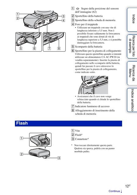 Sony NEX-C3D - NEX-C3D Consignes d&rsquo;utilisation Italien