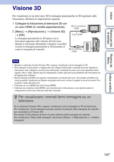 Sony NEX-C3D - NEX-C3D Consignes d&rsquo;utilisation Italien