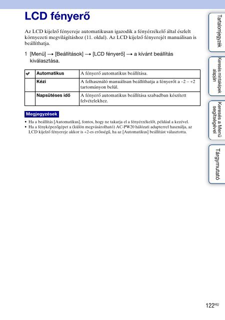 Sony NEX-C3D - NEX-C3D Consignes d&rsquo;utilisation Hongrois