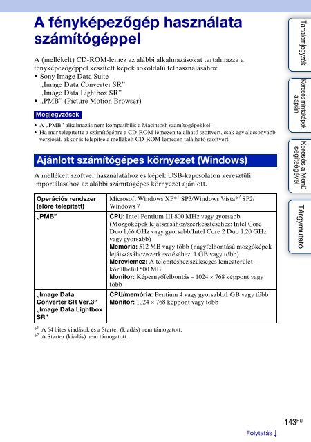 Sony NEX-C3D - NEX-C3D Consignes d&rsquo;utilisation Hongrois