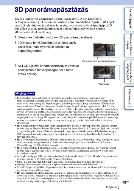 Sony NEX-C3D - NEX-C3D Consignes d&rsquo;utilisation Hongrois