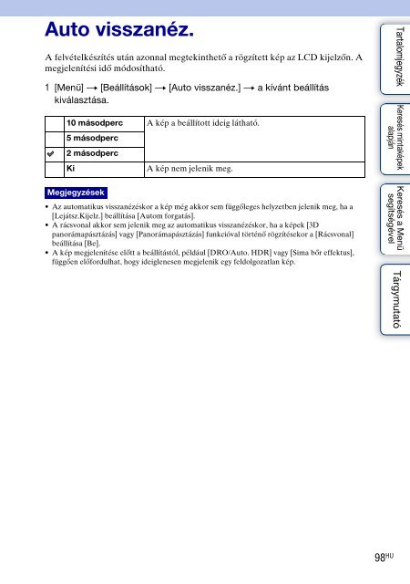 Sony NEX-C3D - NEX-C3D Consignes d&rsquo;utilisation Hongrois