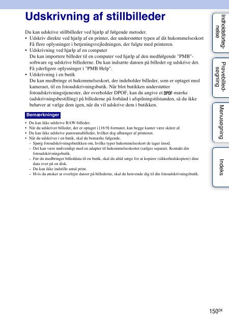 Sony NEX-C3D - NEX-C3D Consignes d&rsquo;utilisation Danois