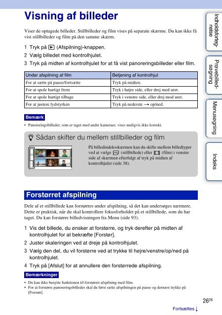 Sony NEX-C3D - NEX-C3D Consignes d&rsquo;utilisation Danois