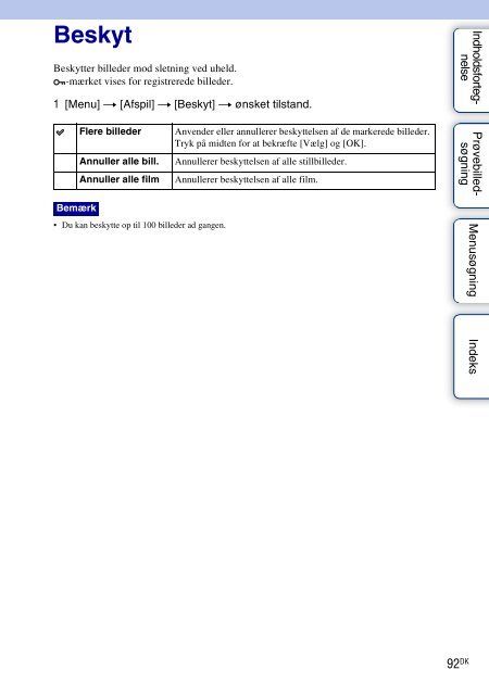 Sony NEX-C3D - NEX-C3D Consignes d&rsquo;utilisation Danois