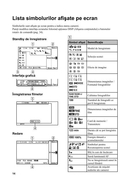 Sony NEX-C3D - NEX-C3D Mode d'emploi Roumain