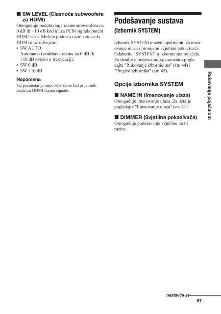 Sony STR-DH800 - STR-DH800 Mode d'emploi Croate