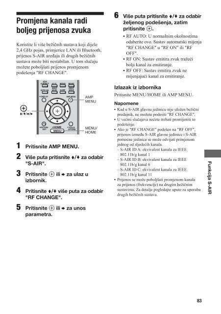 Sony STR-DH800 - STR-DH800 Mode d'emploi Croate