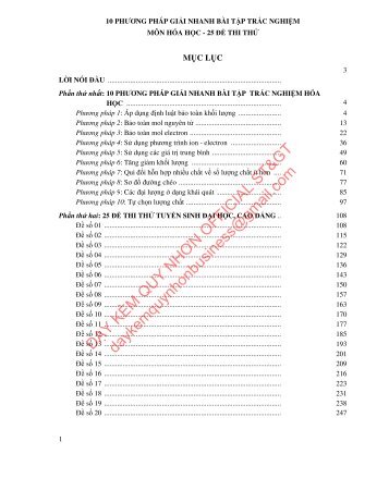 10 phương pháp giải nhanh trắc nghiệm hóa học và 25 đề thi thử tuyển sinh đại học và cao đẳng (2008)