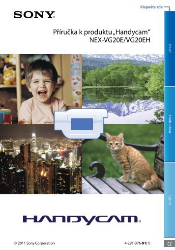 Sony NEX-VG20EH - NEX-VG20EH Consignes dâutilisation TchÃ¨que