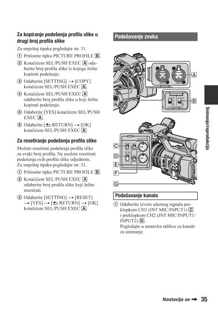 Sony HDR-AX2000E - HDR-AX2000E Consignes d&rsquo;utilisation Croate