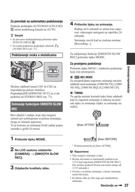 Sony HDR-AX2000E - HDR-AX2000E Consignes d&rsquo;utilisation Croate