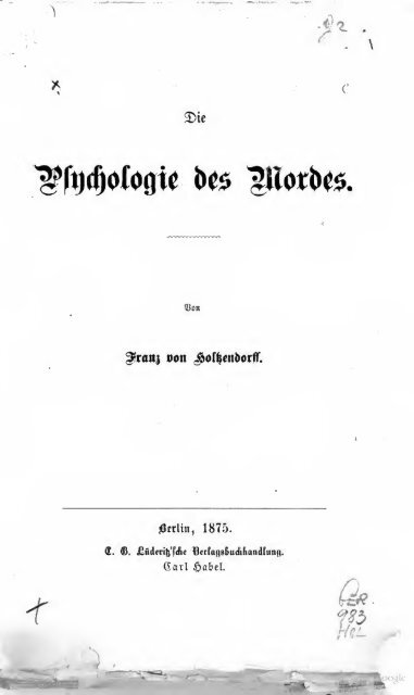 Psychologie des Mordes