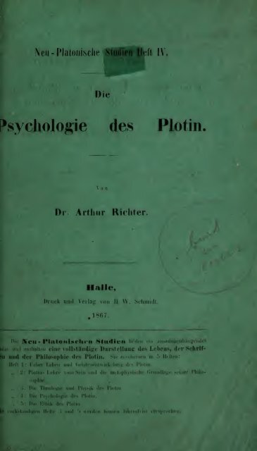 Psychologie des Plotin