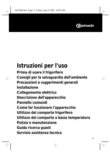 KitchenAid UVIE 1400/A - UVIE 1400/A IT (855066701000) Istruzioni per l'Uso